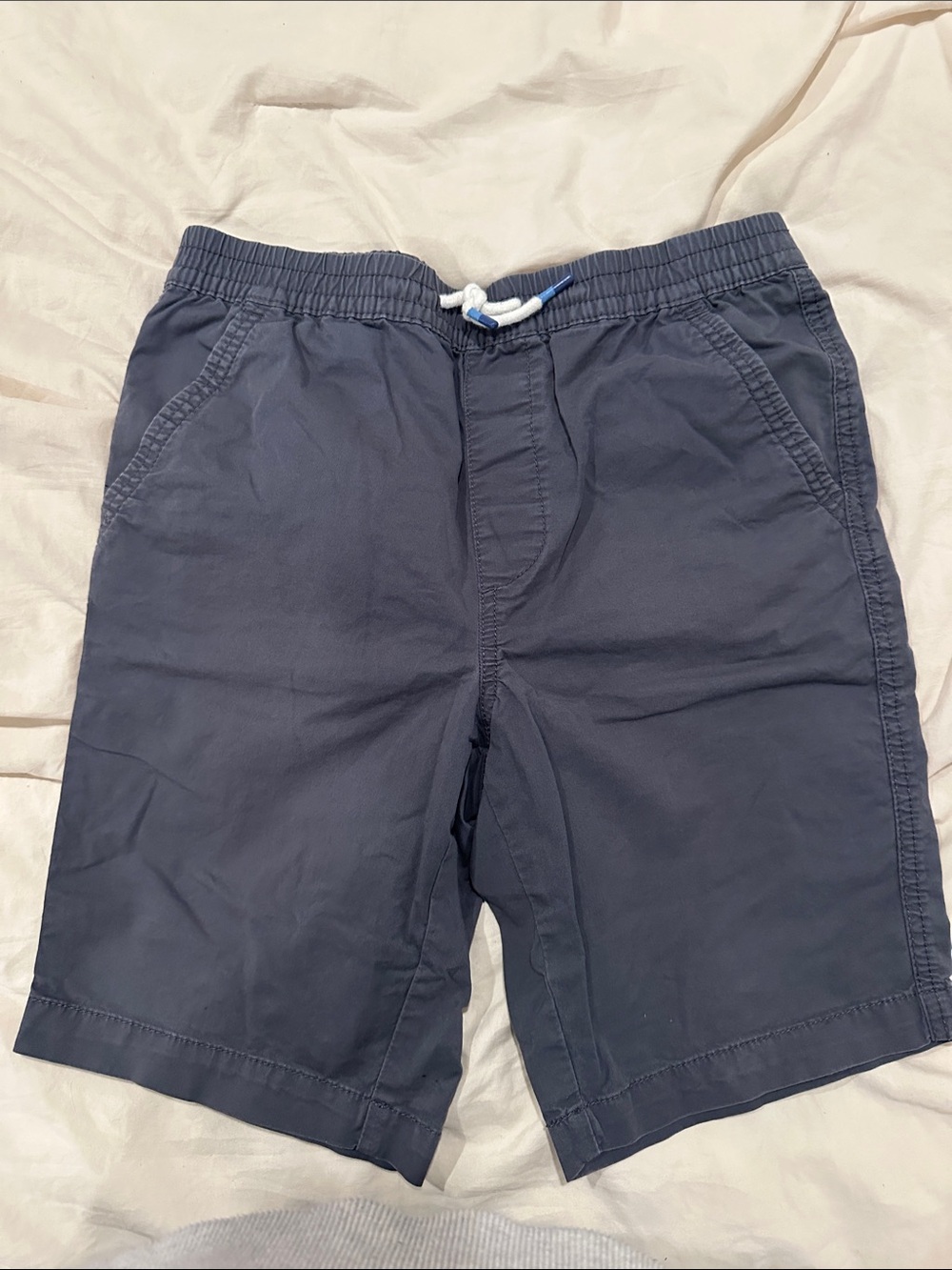 Men's Navy Elastic Waist Casual Shorts